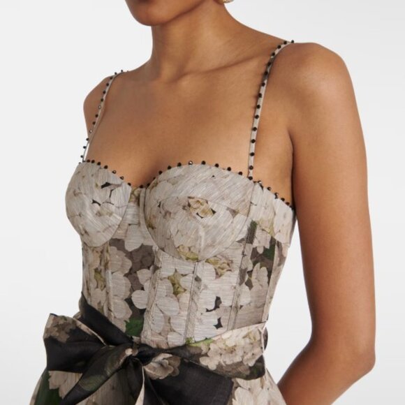 Zimmermann Balance linen and silk bustier dress - Picture 3 of 12